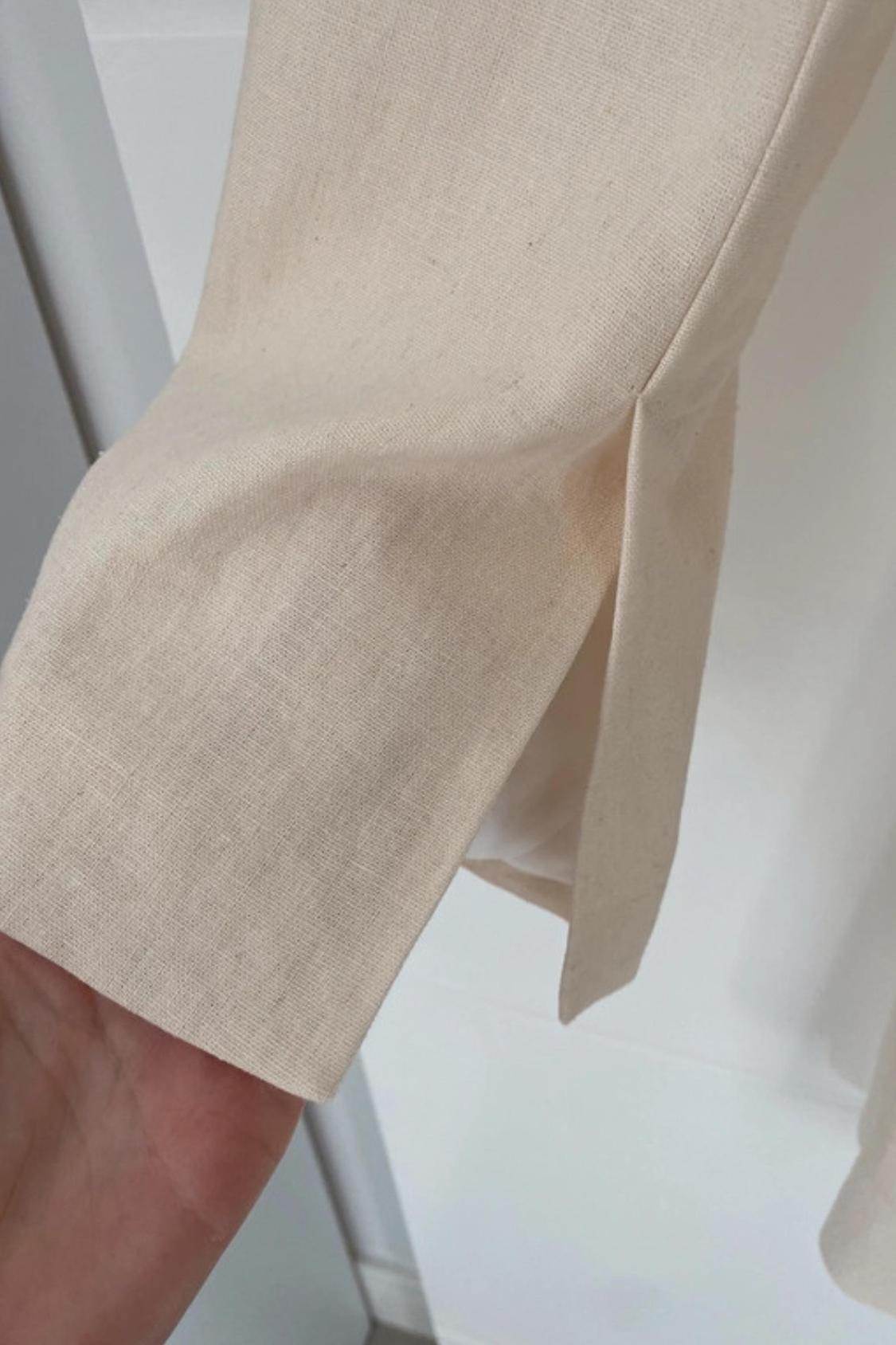 LINEN BLEND BLAZER DRESS - Image 4