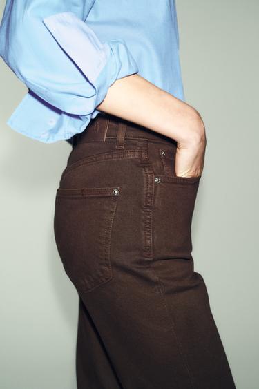 JEAN Z1975 MOM FIT TAILLE HAUTE - Marron de Zara - Image 3