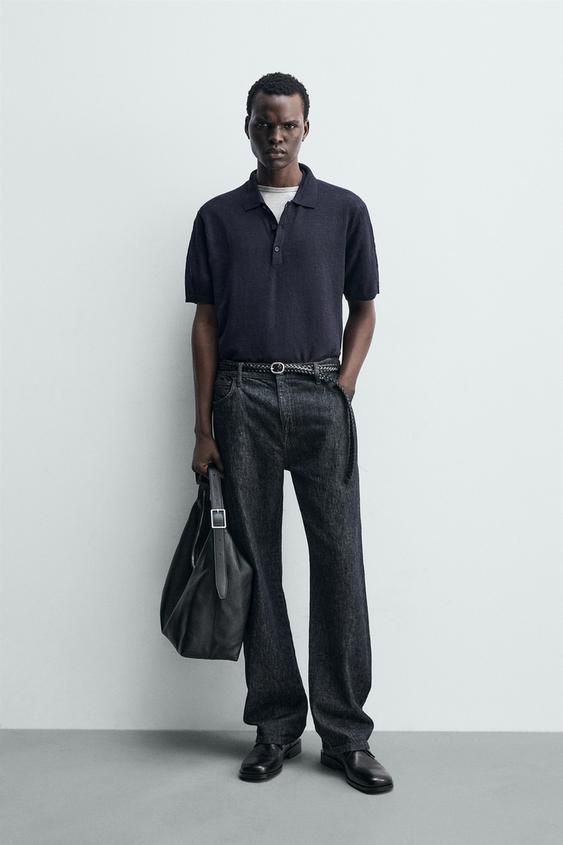 100% LINEN KNIT POLO SHIRT from Zara - $69.90