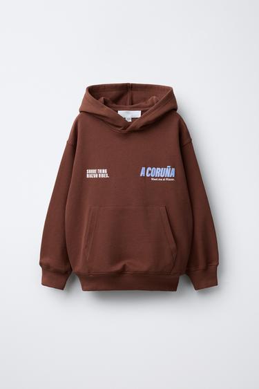 A CORUÑA CITY HOODIE - Brown by Zara