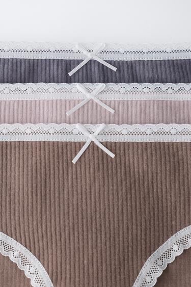 AGES 2-6 / THREE-PACK OF LACE BRIEFS - Multicoloured by Zara - Image 1