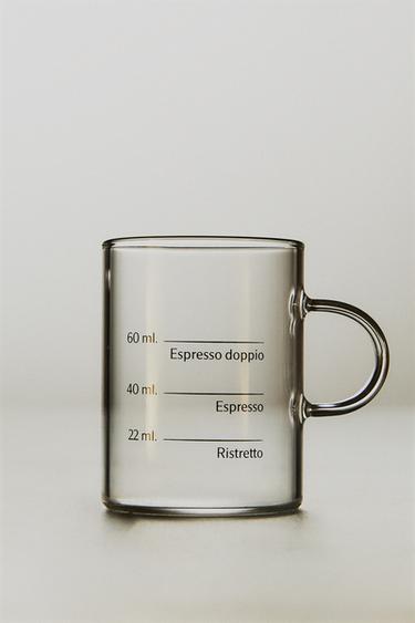 BOROSILICATE GLASS MUG WITH TRANSFER - Transparent by Zara