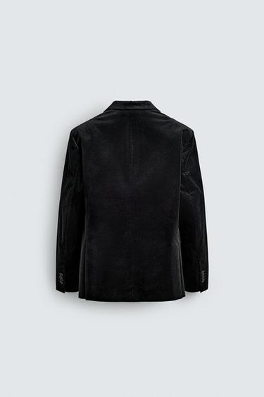 VESTE DE COSTUME EN VELOURS CÔTELÉ - Noir de Zara - Image 7
