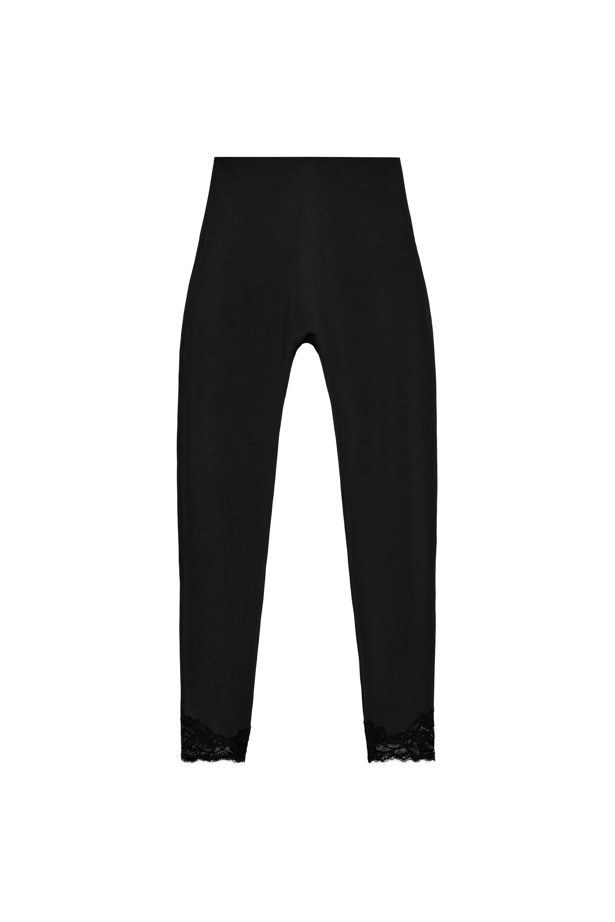 POLYAMIDE LACE LEGGINGS - Black | ZARA United States