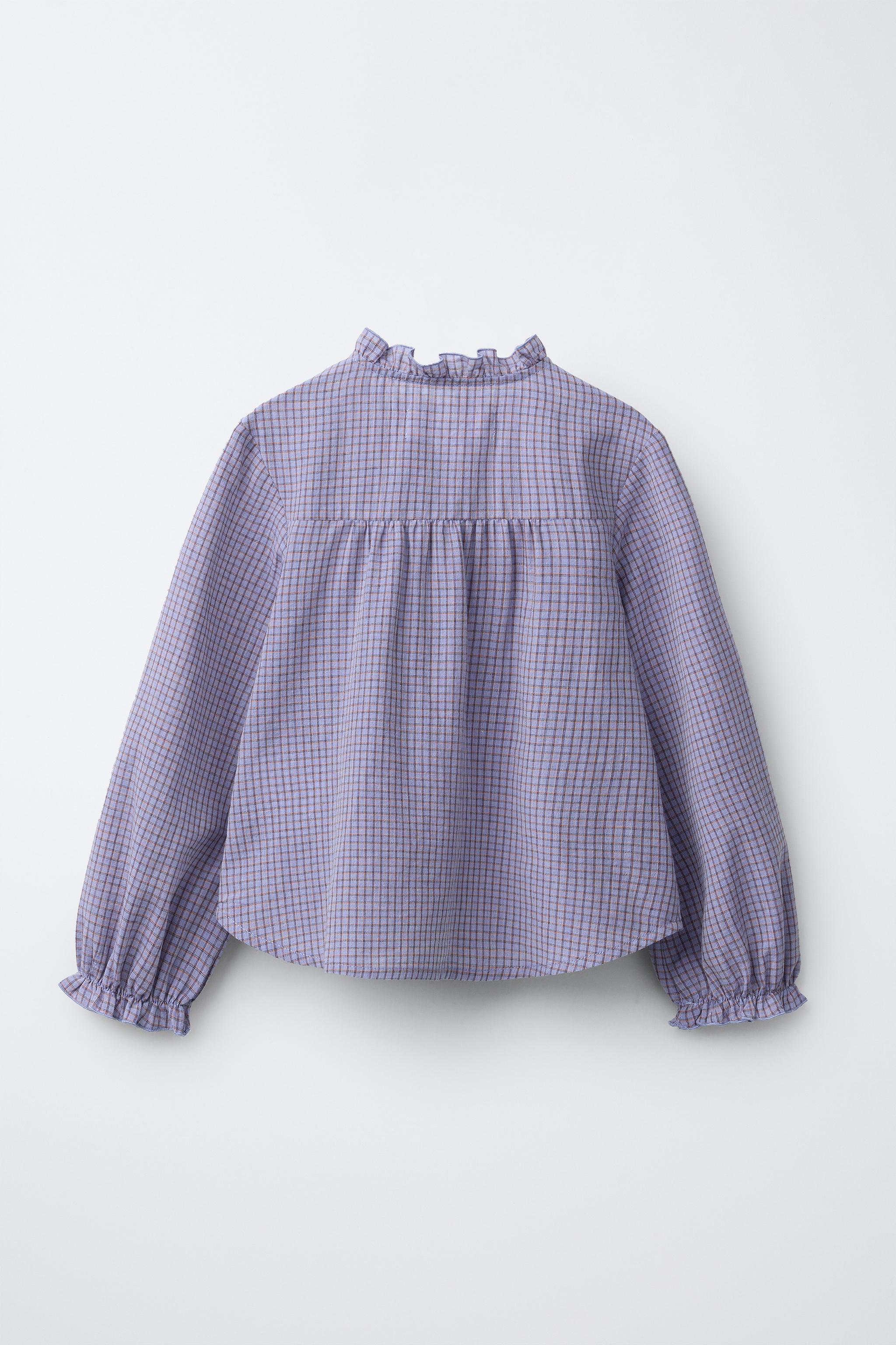 GINGHAM AND RUFFLE SHIRT