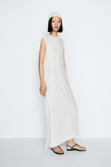 Robe midi détail dos - STUDIO - Écru de Zara - Image 0