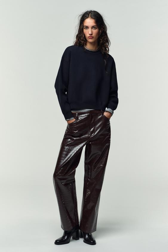 PLAIN KNIT SWEATSHIRT