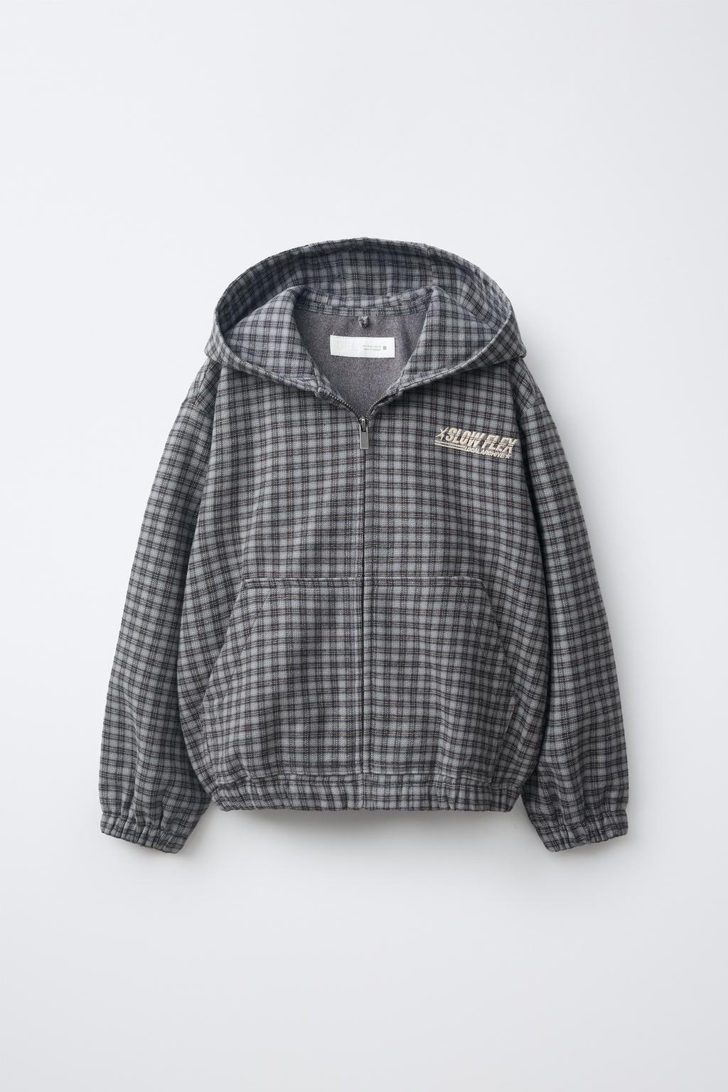 CHECKS HOODIE OVERSHIRT