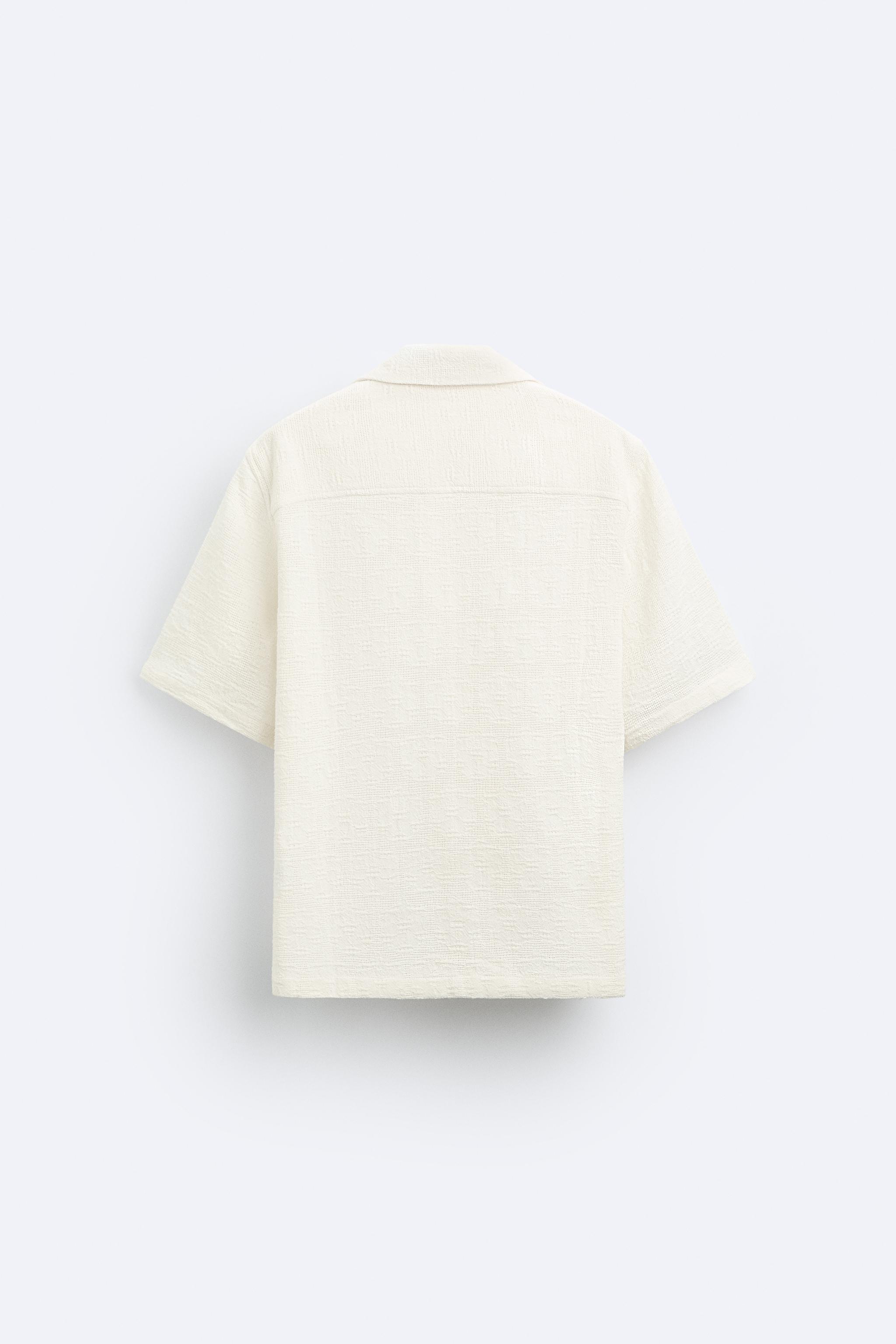 JACQUARD SHIRT - Oyster-white | ZARA UAE - Dubai/Sharjah