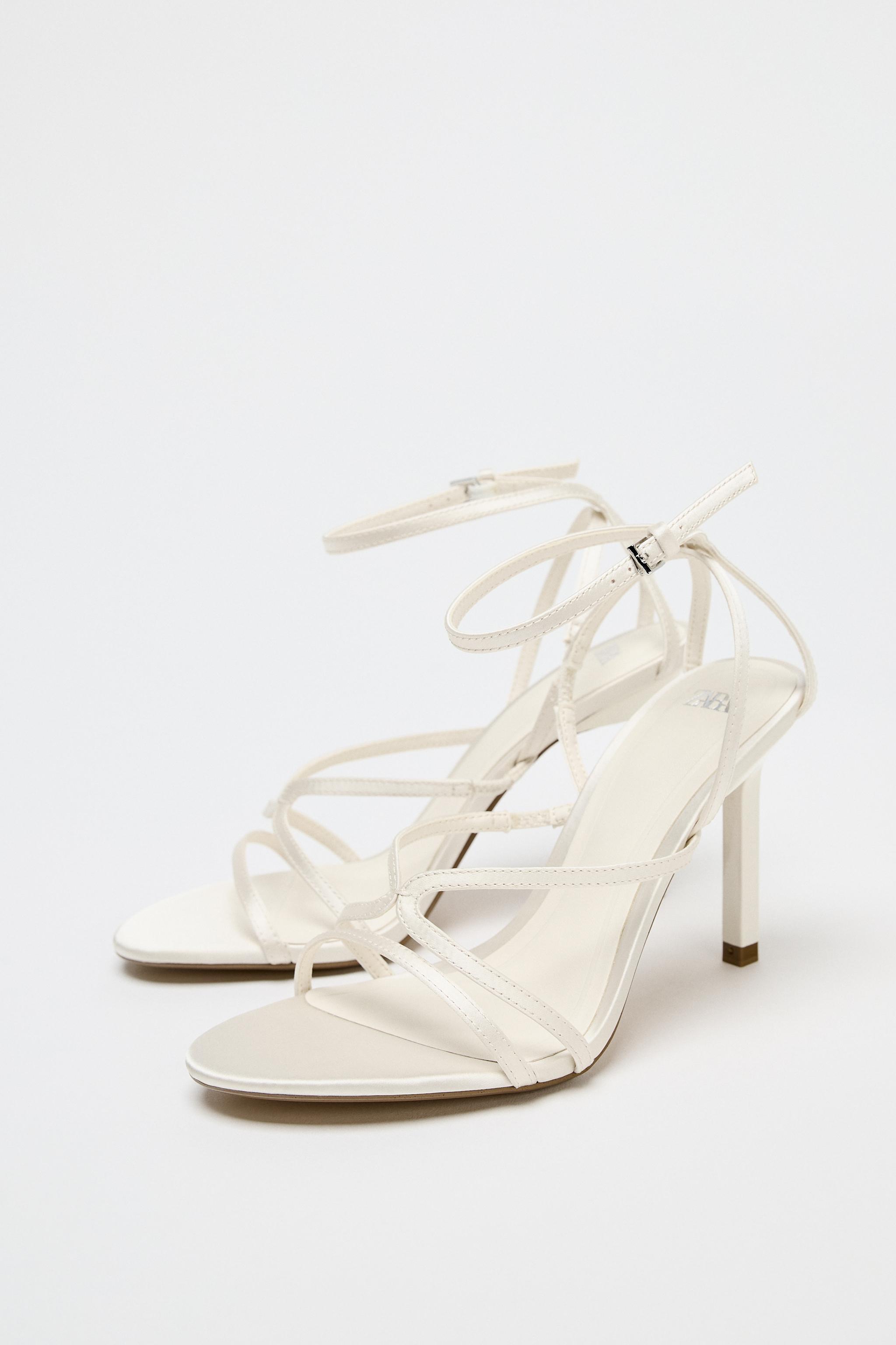ZARA ストラップアンクルストラップ ハイヒールサンダル ストラップ ハイヒール サンダル - ボルドー | ZARA Japan / 日本
