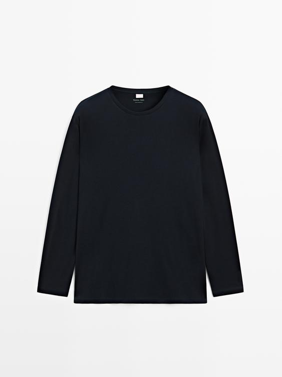 100% cotton striped pyjamas with long sleeve T-shirt