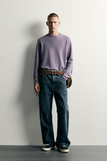 Zara RELAXED FIT WASHED TEXTURE SWEATER - 683 - Image 0