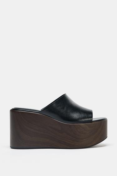 ТАНКЕТКА НА ПЛАТФОРМЕ — Черный от Zara