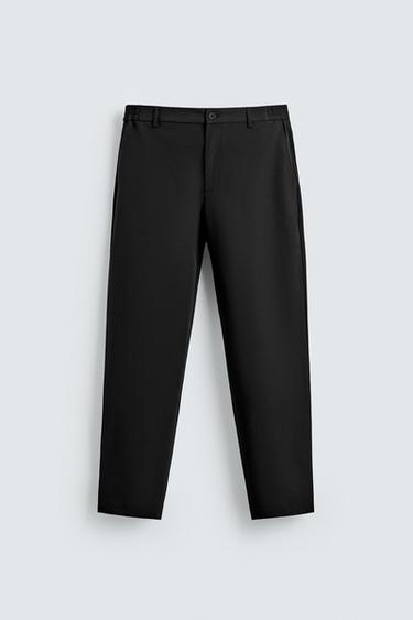 COMFORT TEXTURED TROUSERS - Black by Zara