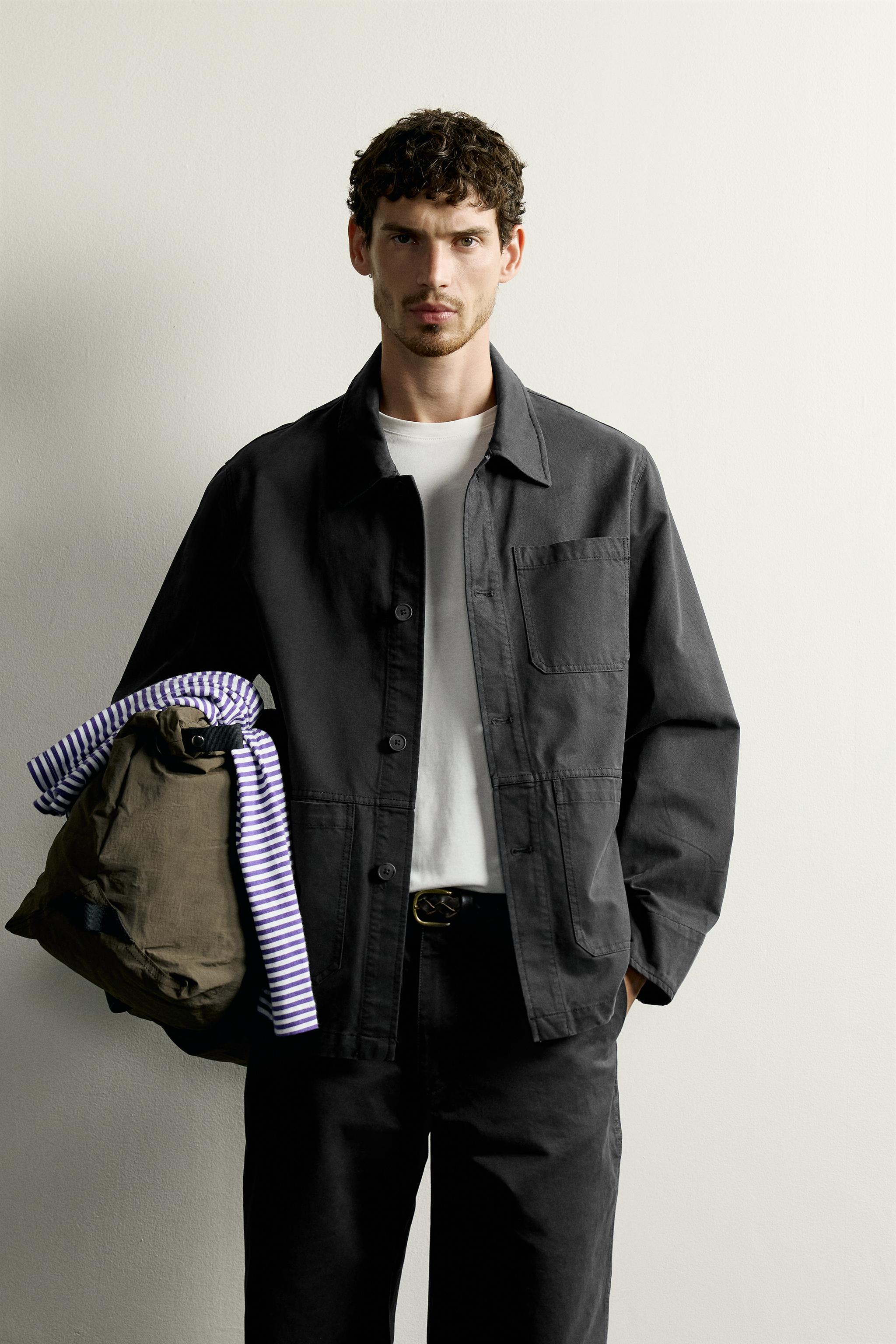 Zara REGULAR FIT CEPLİ İNCE CEKET görsel 7