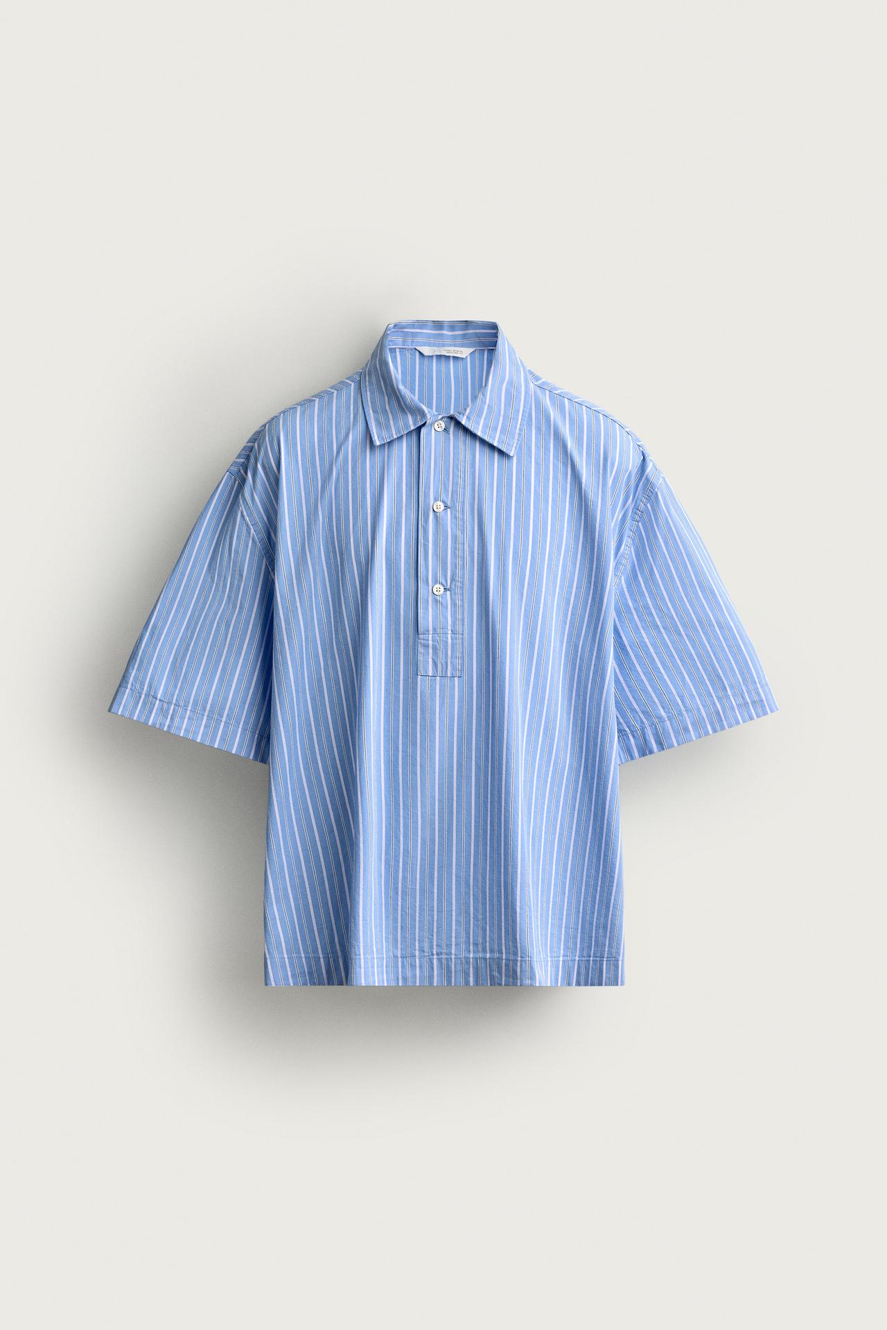 TOMATO PRINT POLO SHIRT — Blue / White