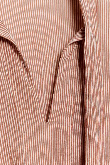 CHEMISE À RAYURES AVEC NŒUDS ZW COLLECTION - rayures de Zara - Image 7
