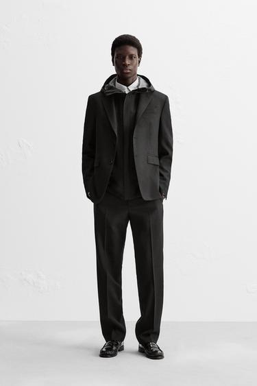 REGULAR FIT WOOL TROUSERS - Black by Zara - Image 0