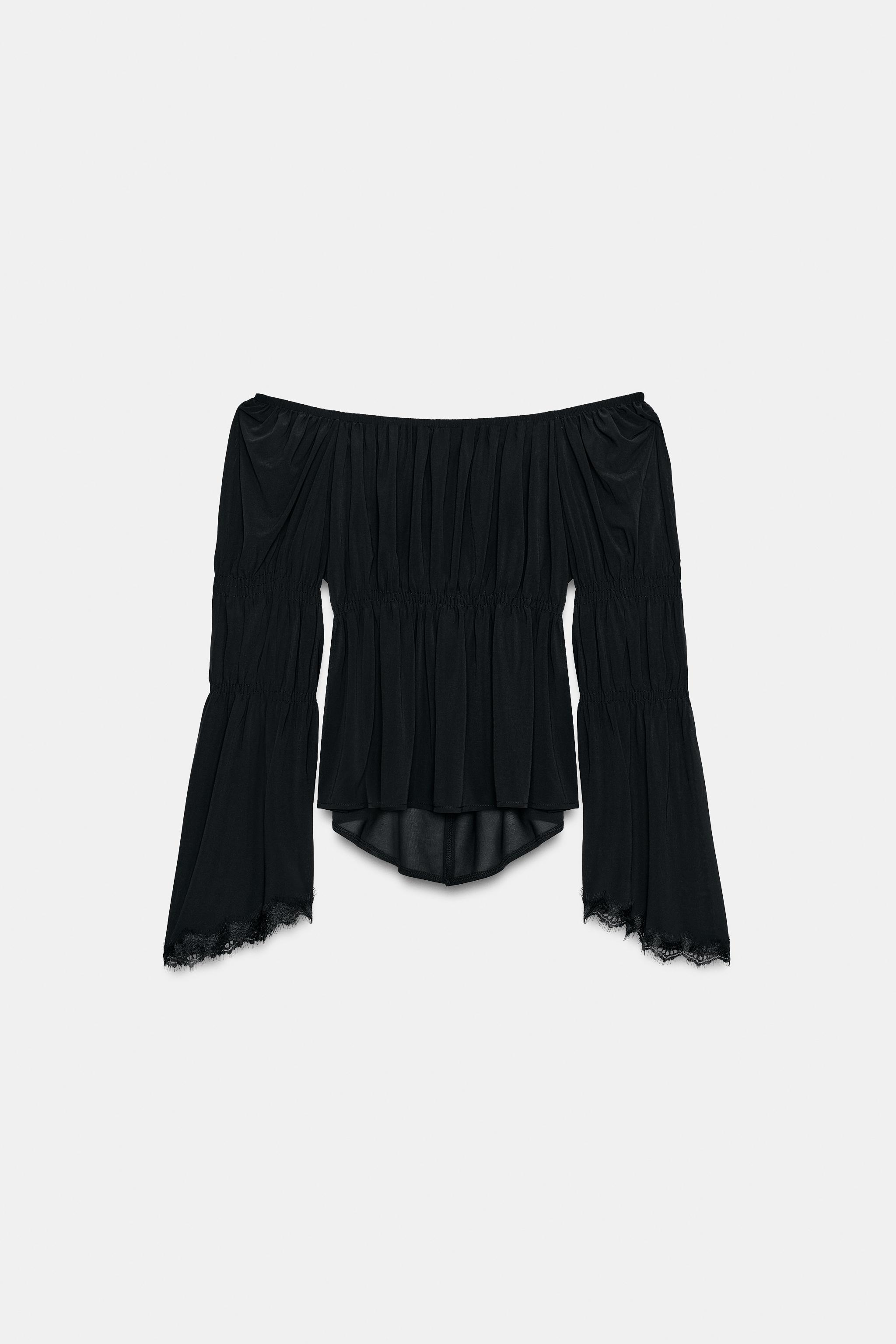 Zara DANTEL DETAYLI TOP görsel 3