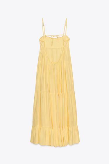 ROBE À PANNEAUX DOS NU - Jaune de Zara - Image 6