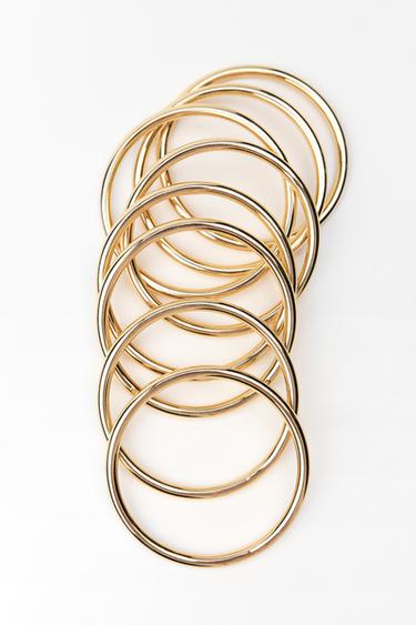 PACK OF METALLIC BANGLES - Golden by Zara - Image 2
