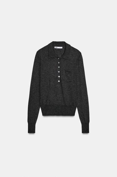 POLO CON LA PETO - Gris antracita de Zara