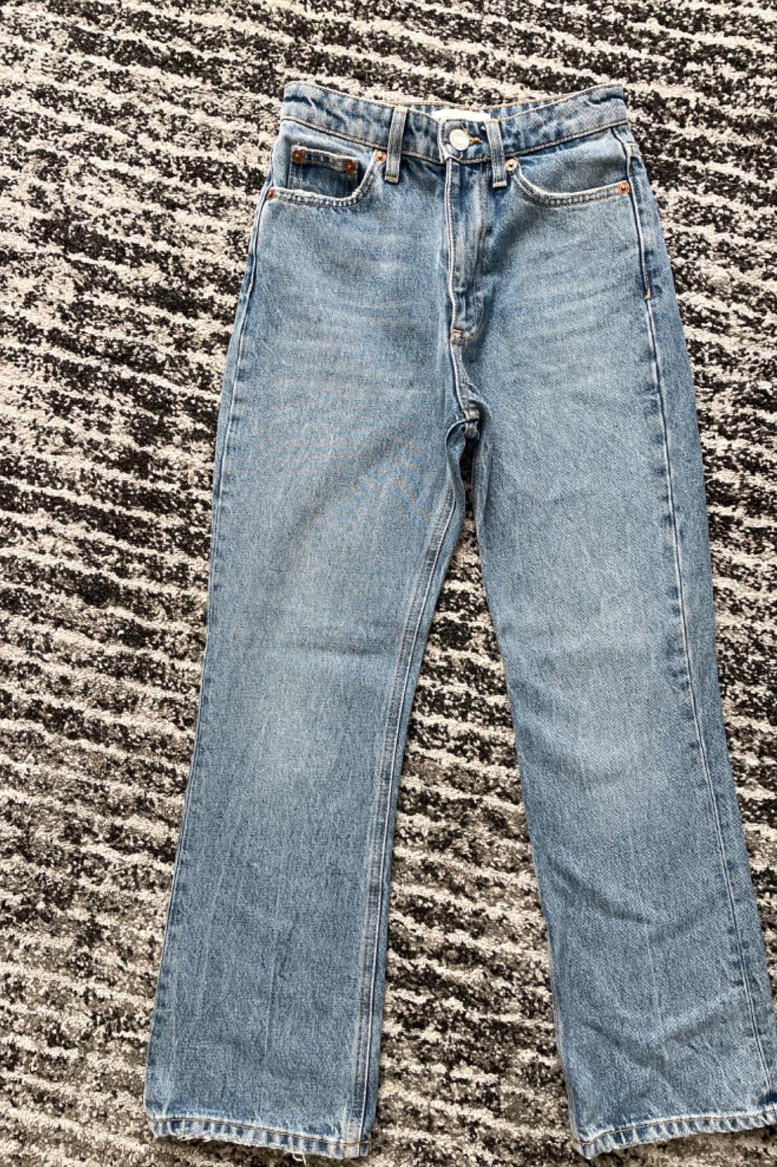 MID RISE ANKLE FLARE JEANS
