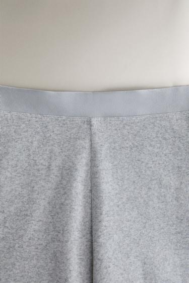 RIBBED SHORTS - Grey by Zara - Image 1