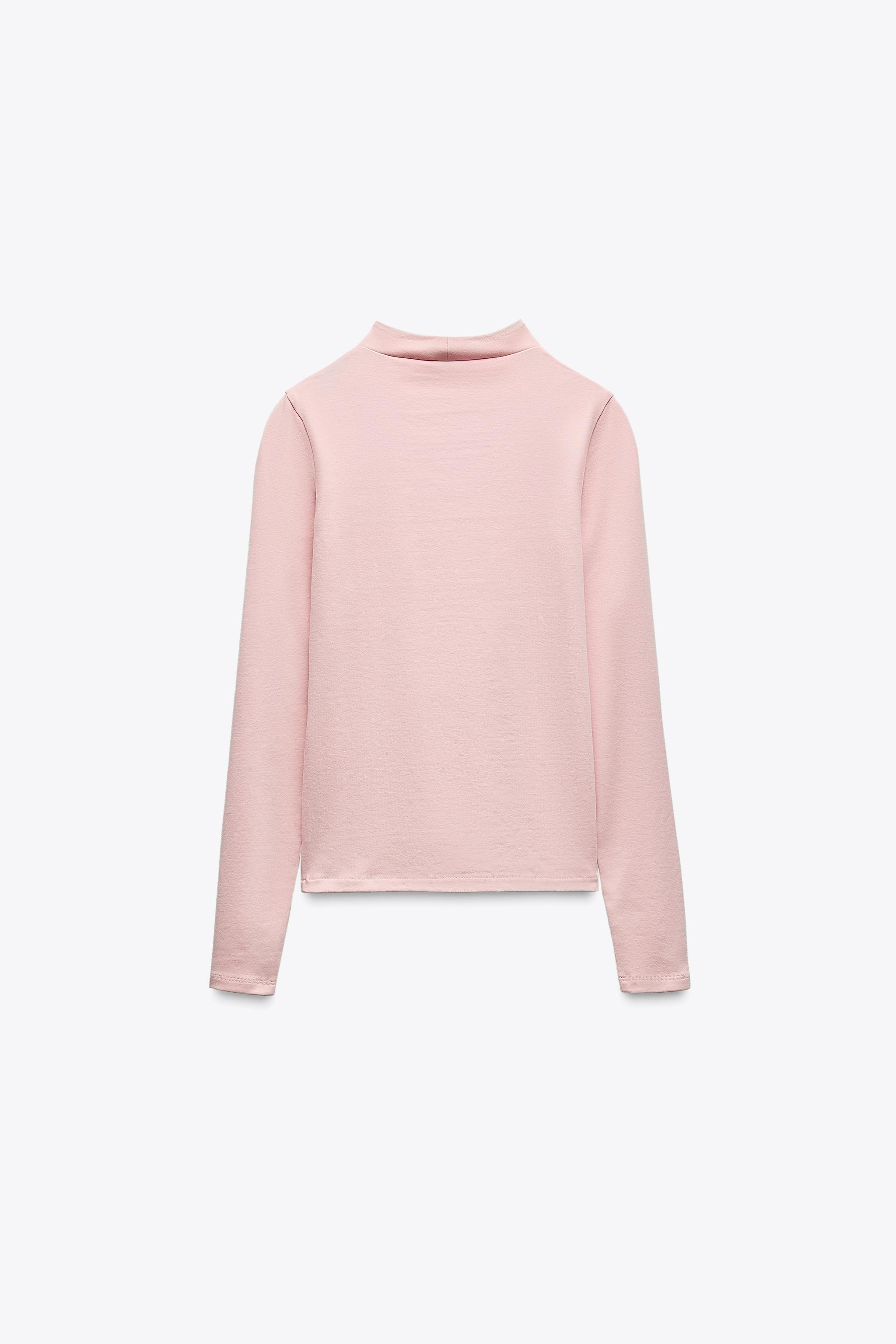 TURTLENECK T-SHIRT - Dusty pink | ZARA United States