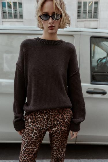 ANIMAL PRINT FLARE TROUSERS - Leopard by Zara - Image 2