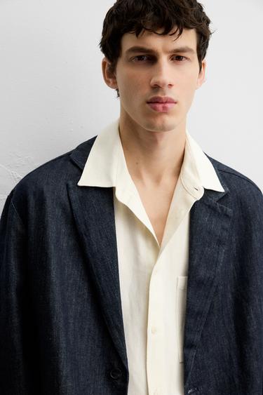 BLAZER DENIM COUPE DÉCONTRACTÉE - Indigo de Zara - Image 5