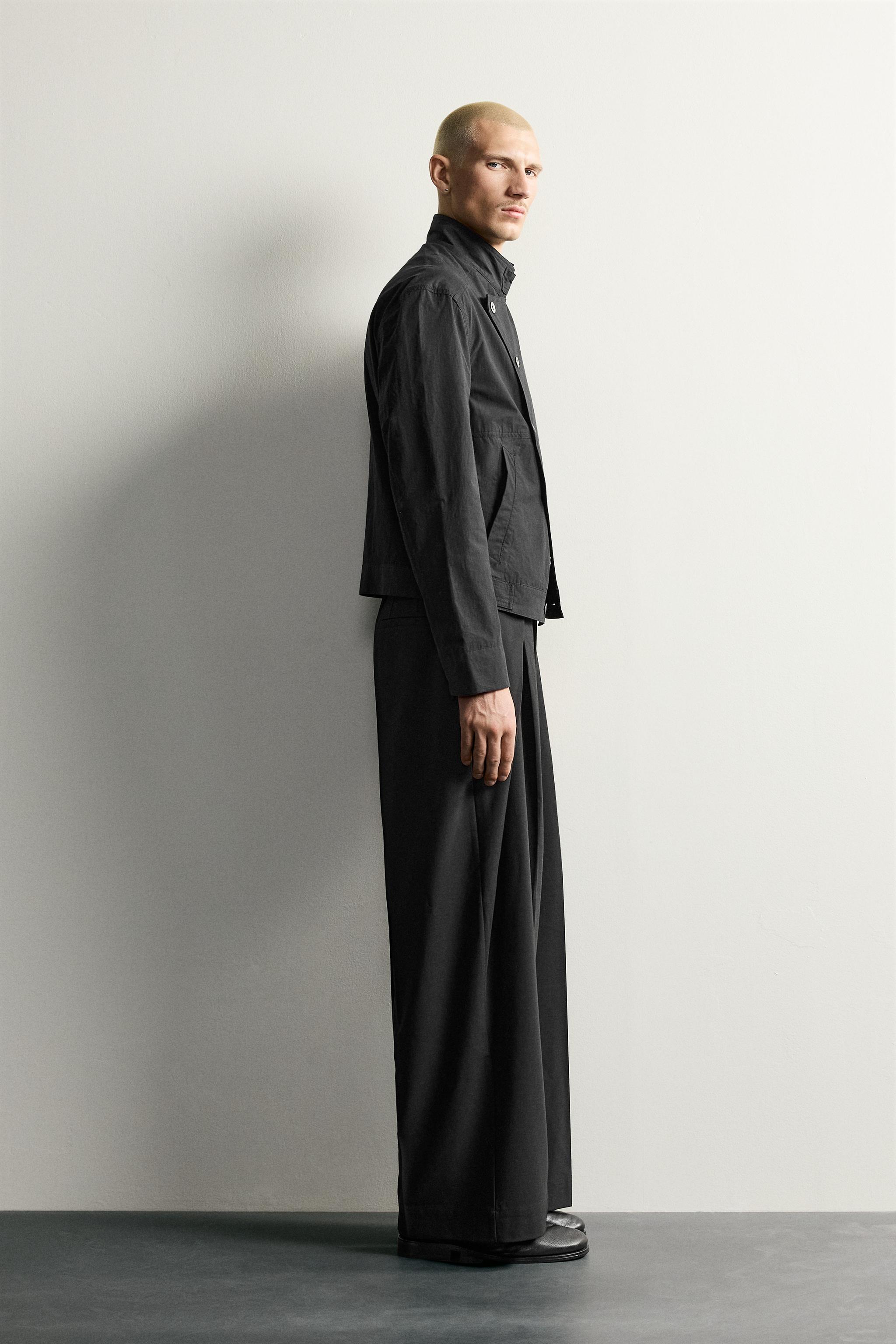 Zara RELAXED FIT PİLİLİ PANTOLON görsel 4