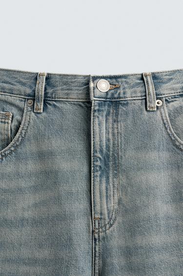 BAGGY JEANS WITH SEAMS - Blue / Green by Zara