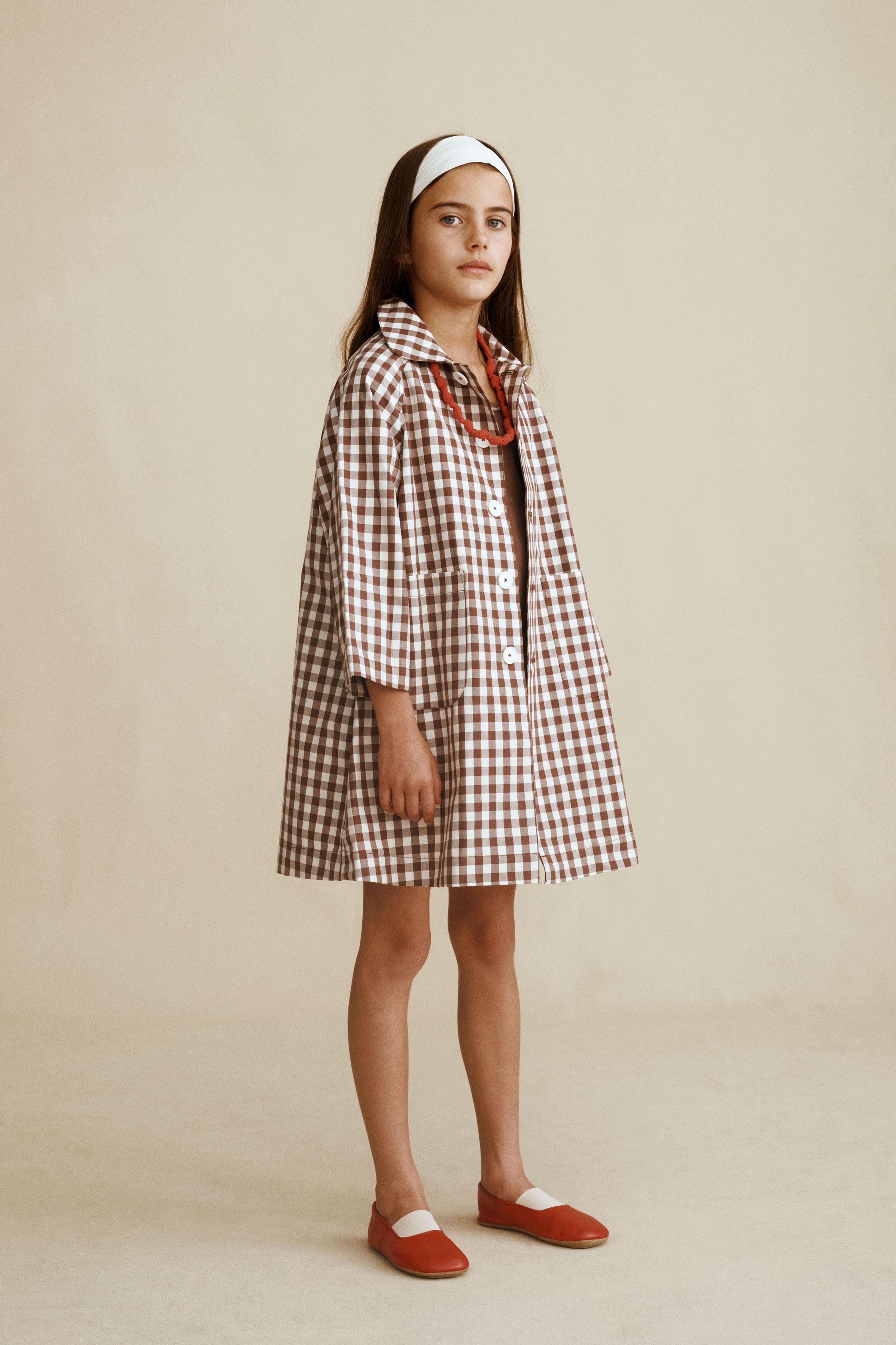LONG GINGHAM TRENCH COAT CREATED BY CARAMEL LONDON X ZARA
