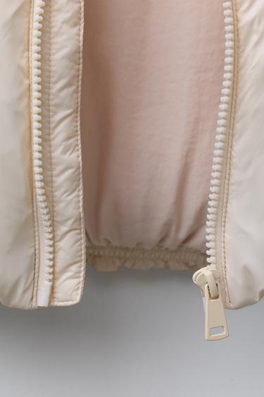 WATER-REPELLENT PADDED GILET - Ecru by Zara - Image 6
