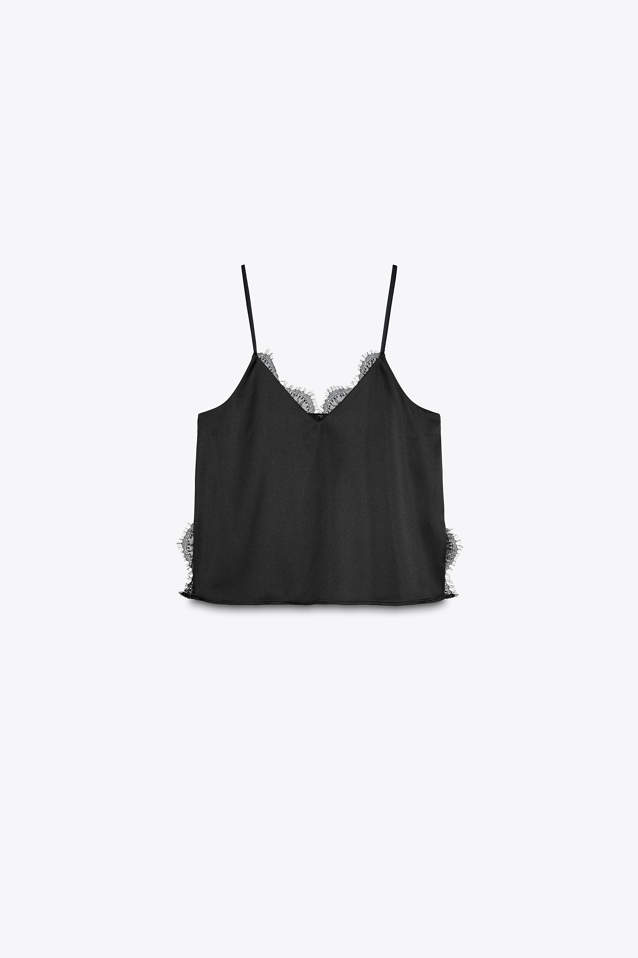 【EDIT. FOR LULU】lace trim top black Lace Trimmed Mesh Bolero