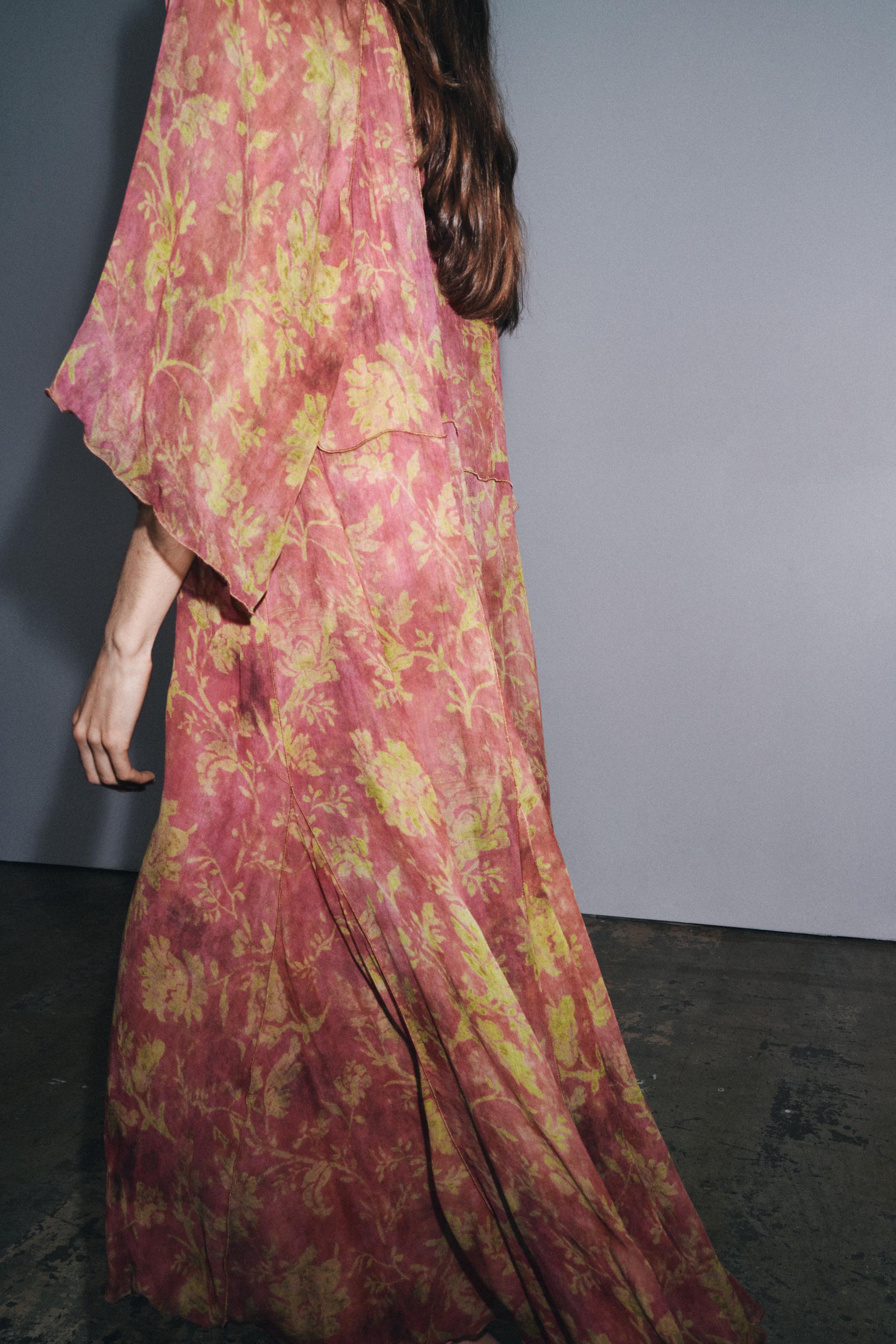 ZW COLLECTION FLORAL PRINT DRESS - Pink | ZARA United States