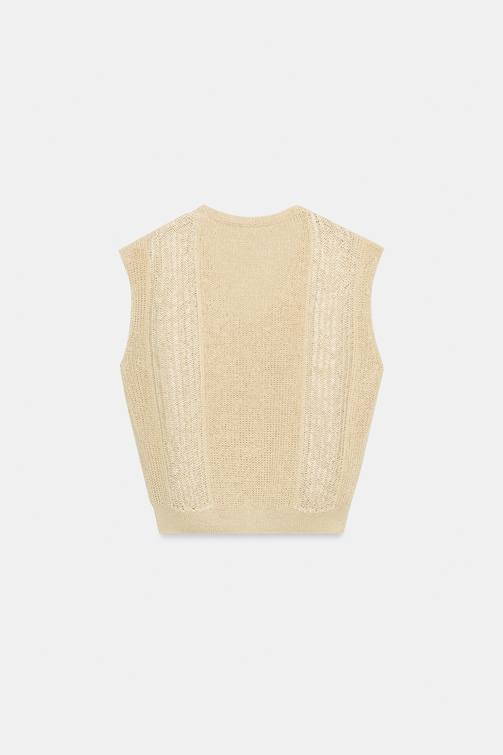 KNIT V-NECK VEST TOP