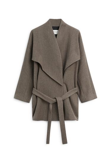 Wool blend belt detail coat - LIMITED EDITION — Black gold 2