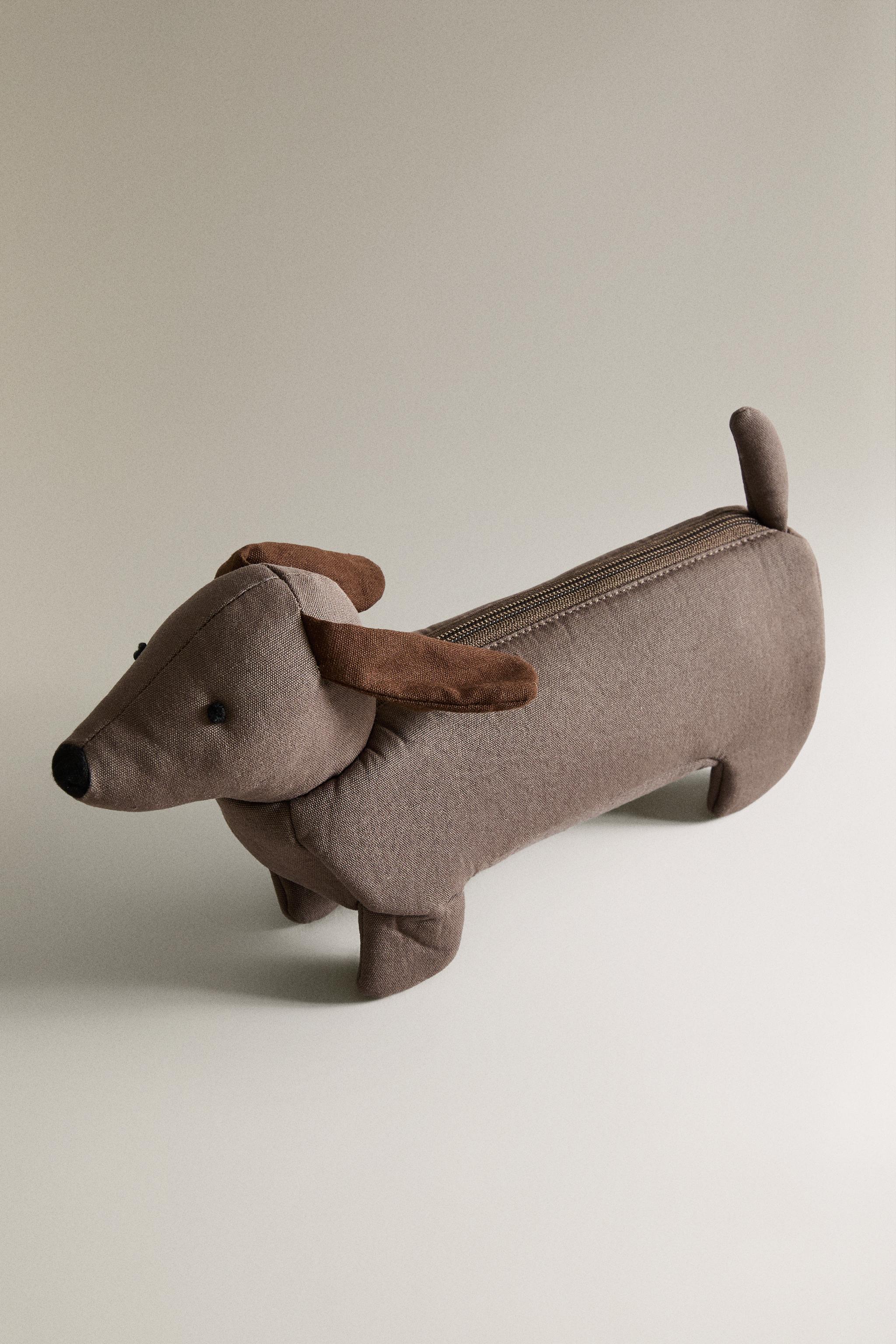 KIDS' DOG PENCIL CASE — Brown