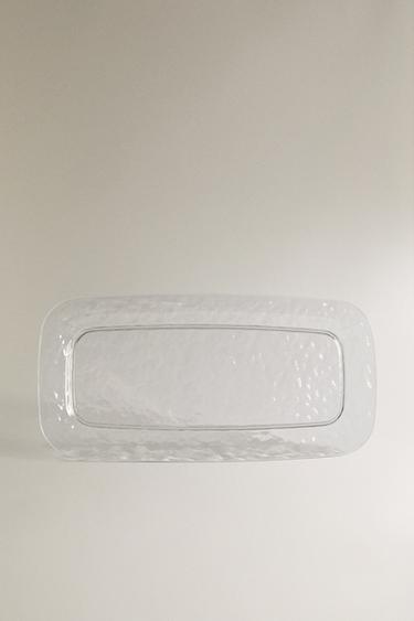 ACRYLIC TRAY WITH TEXTURED EDGE - Green / Blue by Zara - Image 0