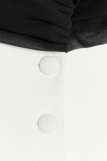 CONTRAST BUSTIER TOP - Ecru by Zara - Image 7