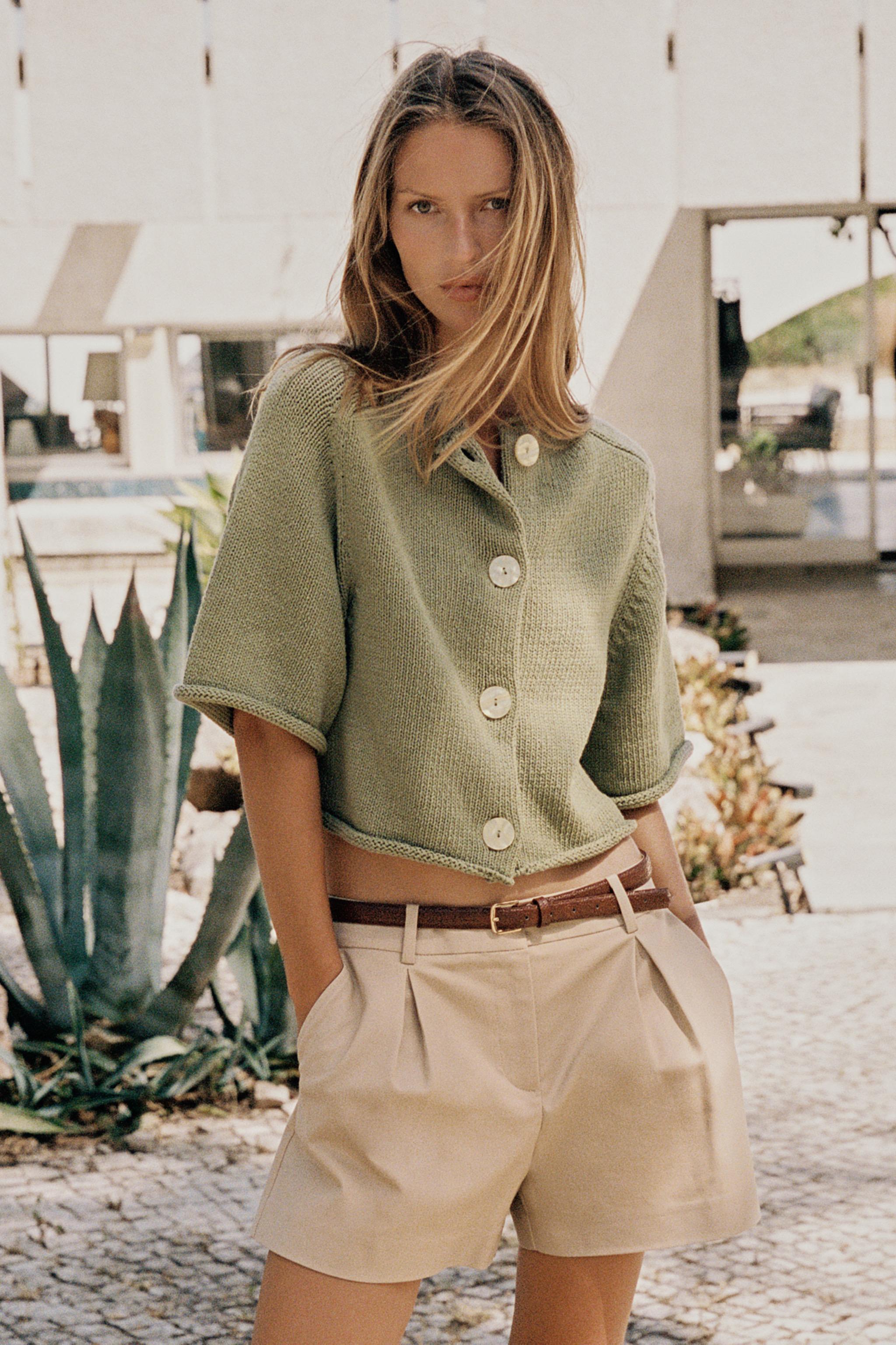 GILET EN MAILLE À MANCHES 3/4