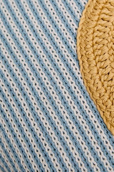 CHILDREN'S EMBROIDERED LETTER Y CUSHION - Light blue by Zara - Image 2
