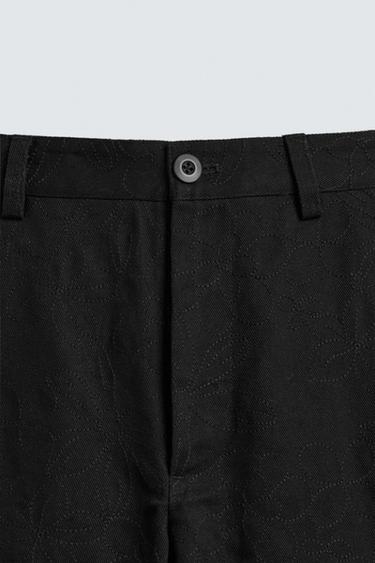 FLORAL EMBROIDERY TROUSERS - Black by Zara - Image 8