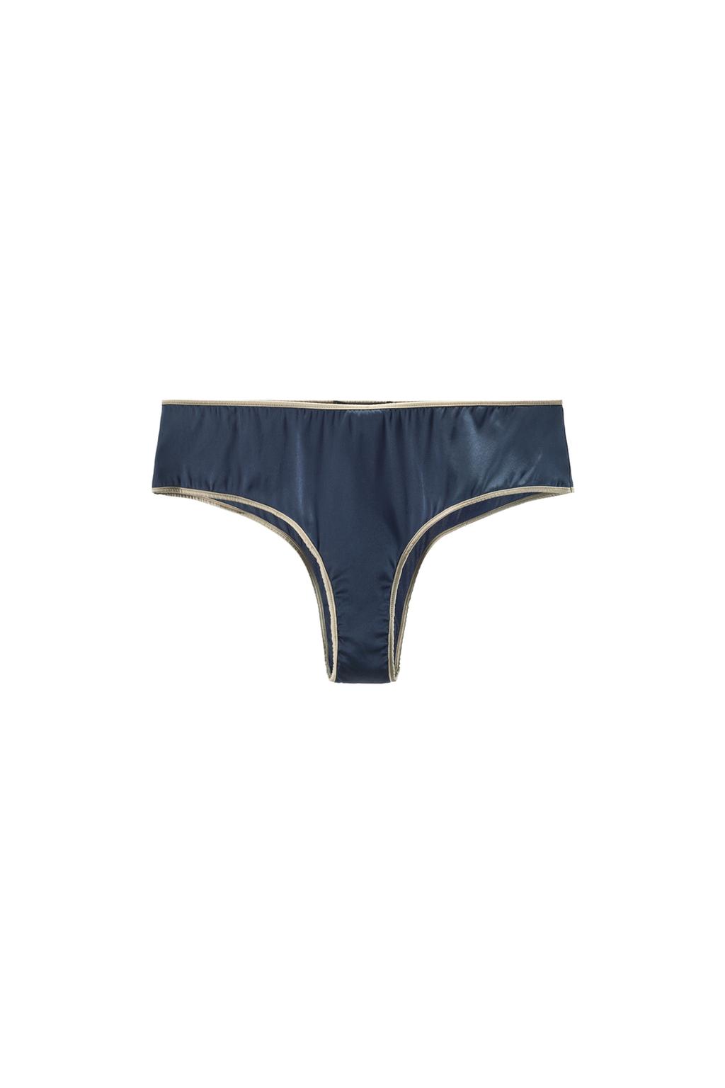 SILK CONTRAST STRAP PANTIES - image 3