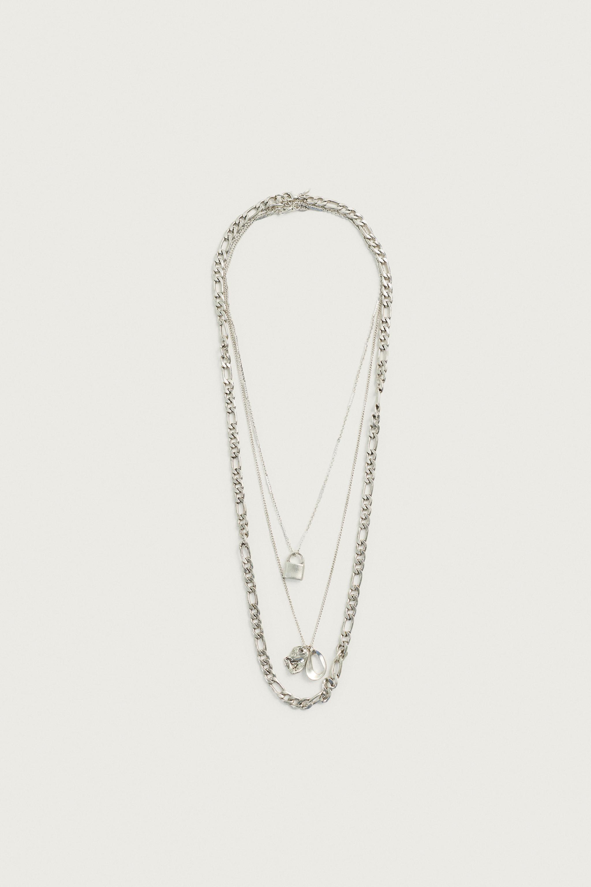 COMBINED METALLIC NECKLACE 3-PACK