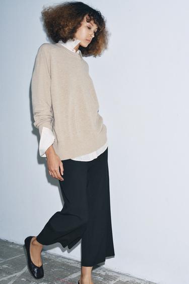 PANTALON CROP ZW COLLECTION - Noir de Zara - Image 1