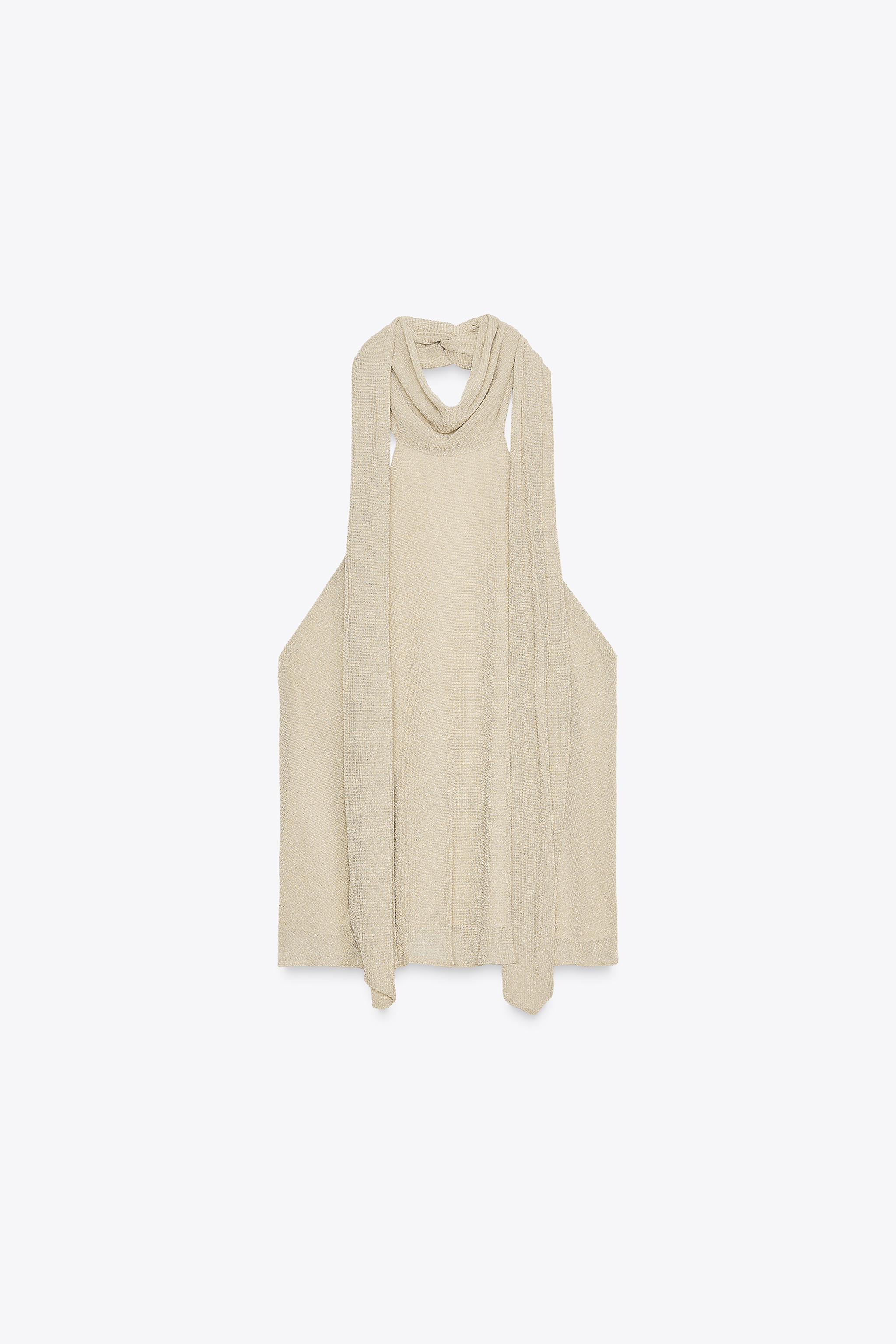 さとかつ レースアップチョーカーニットトップス[品番：MKSW0066088