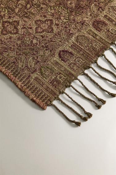 PAISLEY JACQUARD THROW - Green by Zara - Image 1